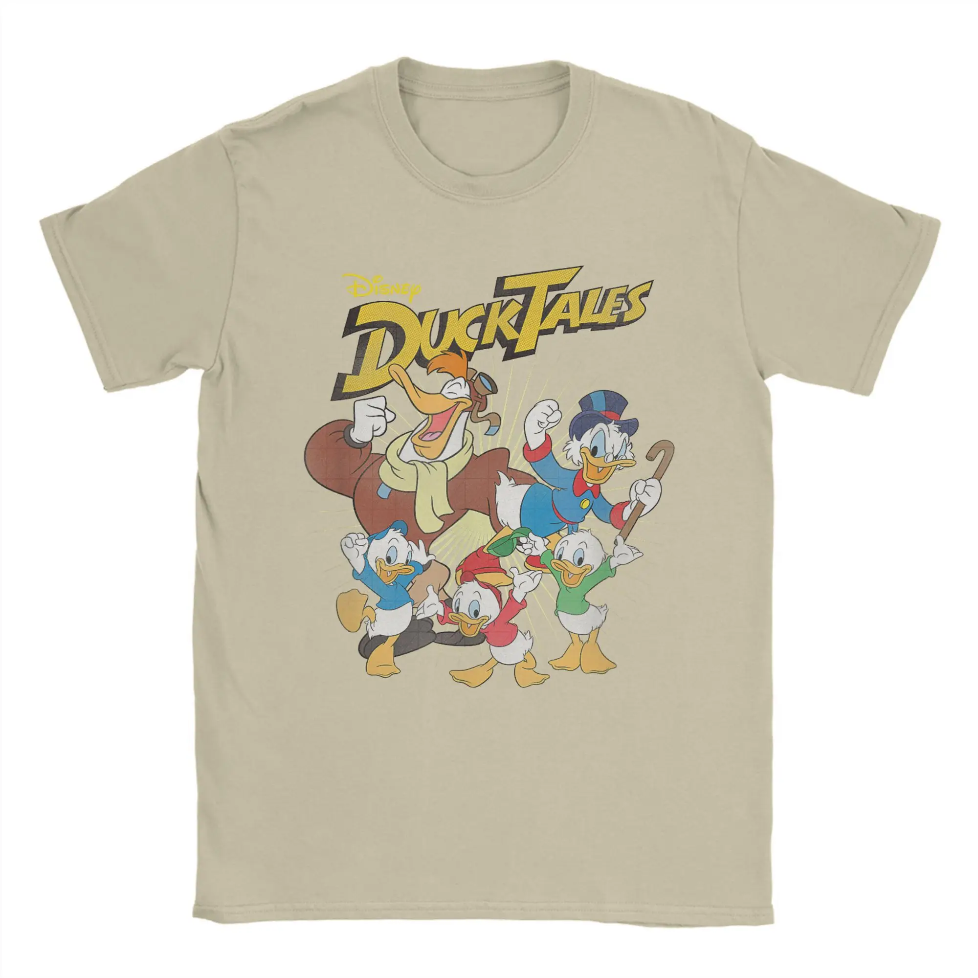 

DuckTales Main Characters Full Of Joy T Shirt Men Cotton Funny T-Shirts Round Neck Group Shot Tees Short Sleeve Clothes Big Size