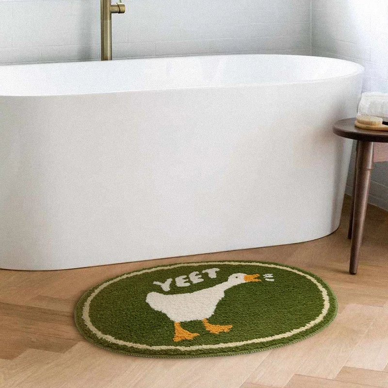 Alfombra de pato para el baño, tapete suave y divertido para el área de la bañera y la cocina, felpudo elegante para la decoración de la habitación