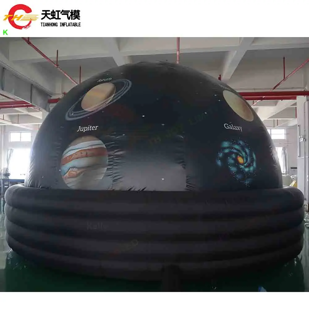 Transporte rápido planetário astronomia planeta tenda inflável gigante inflável móvel planetário cúpula tenda com ventilador