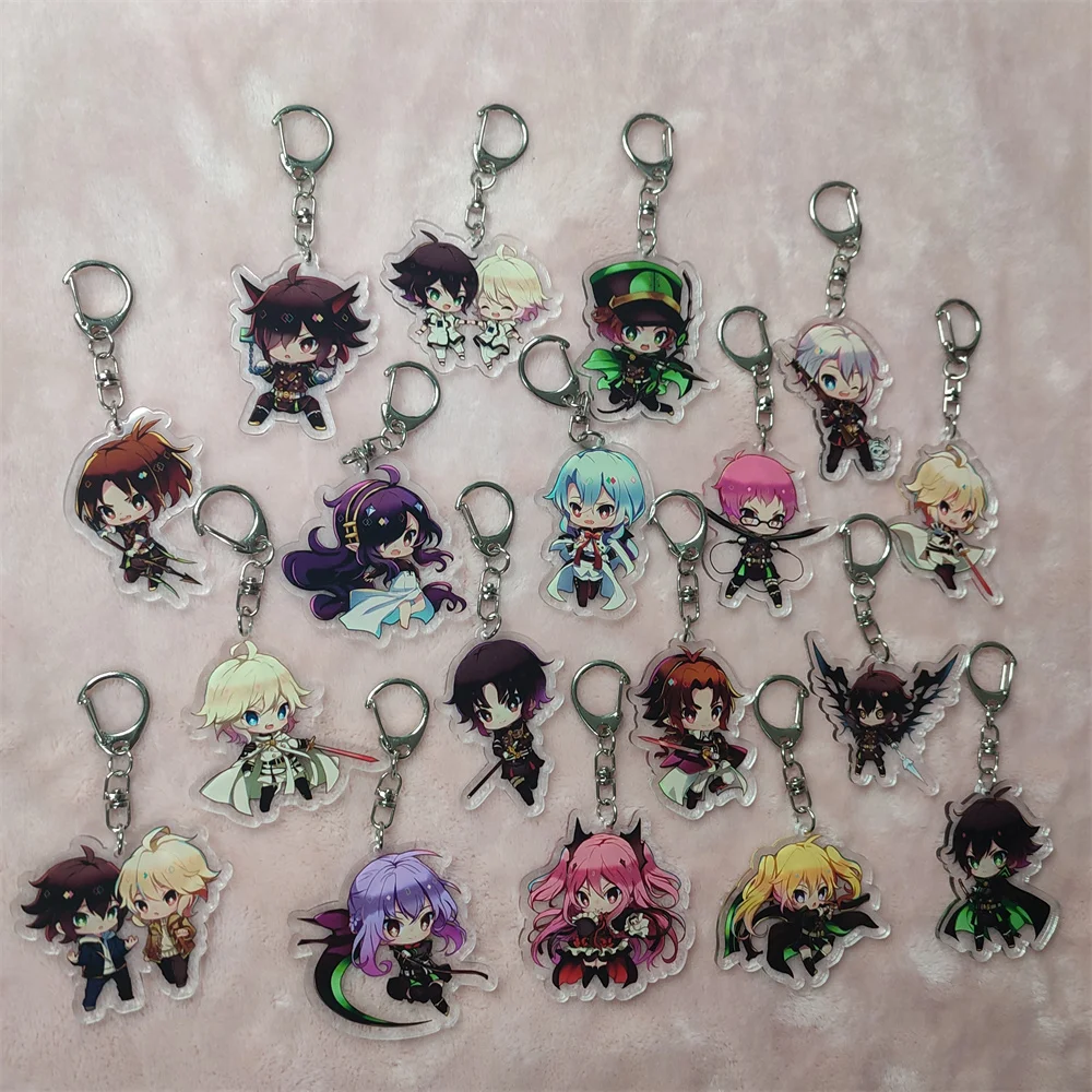 Anime Seraph Of The End Yuichiro Hyakuya Hiiragi Shinoa Cosplay Costume Pendant Props Acrylic Keychain Keyring Xmas Gift