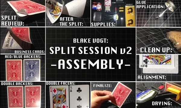 

Blake Vogt - Split Sessions v 1 & 2 & v3-Bill Split &V4 -Acrobatic Cards -Magic tricks(instruction )