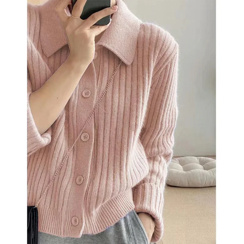  Sle Sweater Outwear Women's Autumn and Winter Loose Knitwear 2025 New Arrival Women's Short Outer Wear Cardigan Top