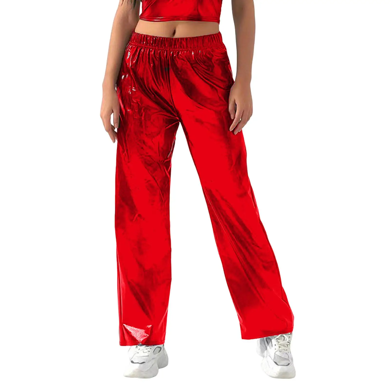 Pantalon de surintendant taille haute pour femme, Baggy Casting, Pantalon long, Taille élastique, Rinçage, Document solide, Surintendant, Jogger Casting, Streetwear