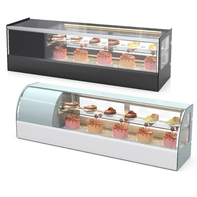 Mini Small Commercial Countertop Refrigerated Cabinet Cake Fresh Keeping Case Fruit Cooling Showcase Cold Storage Equipment