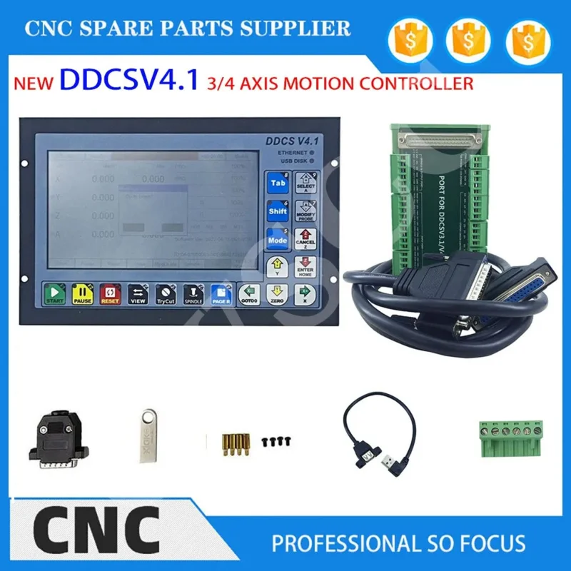 

The latest DDCSV4.1 3/4 axis G code CNC offline independent controller for engraving and milling machine DDCSV3.1 upgrade