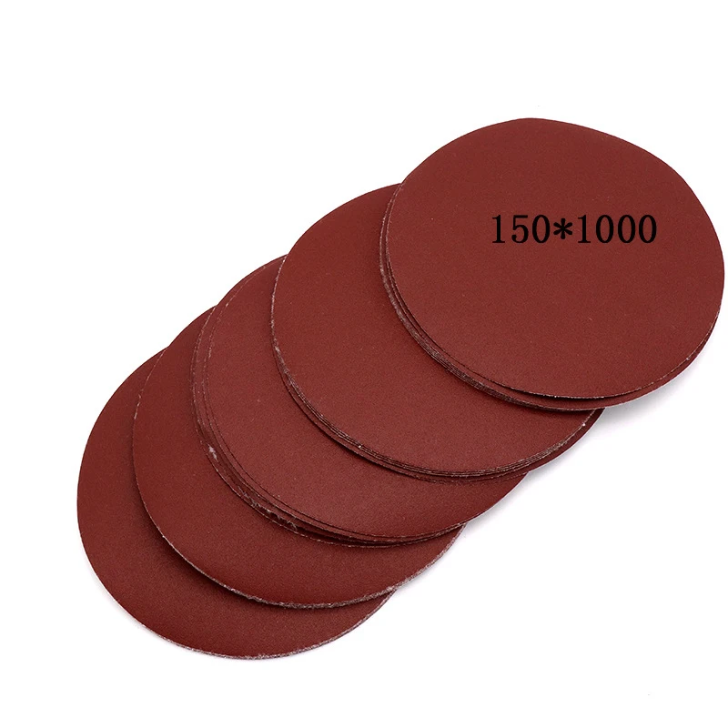 5/10PCS 5'' 6'' Hook And Loop Sandpaper Disc 125mm 150mm Sandpaper Sander Pad 80 100 120~1000 GritAngle Grinder Sanding Blades