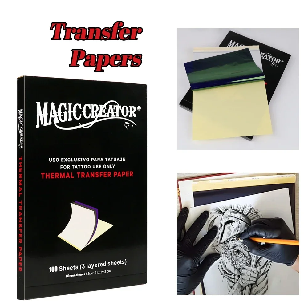 

Tattoo Transfer Paper A4 Size Tattoo Stencil Paper Thermal Copy Paper for Transfer Machine Printer Tattoo Accessories 100/20pcs