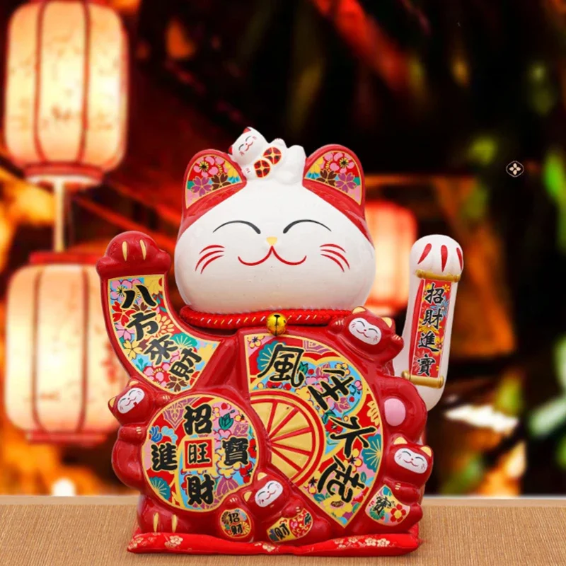

Украшение Fortune Cat, богатый кот, открывающийся подарок, автоматический ручной размахивающий электрический подарок, домашний магазин, украшение для гостиной, искусство и поделки