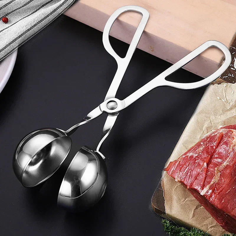 NEW Stainless Steel Meatball Maker Fruit Rice and Vegetable Roll Mould Fried Meatball Rice-meat Dumplings Clamp Kitchen Tools