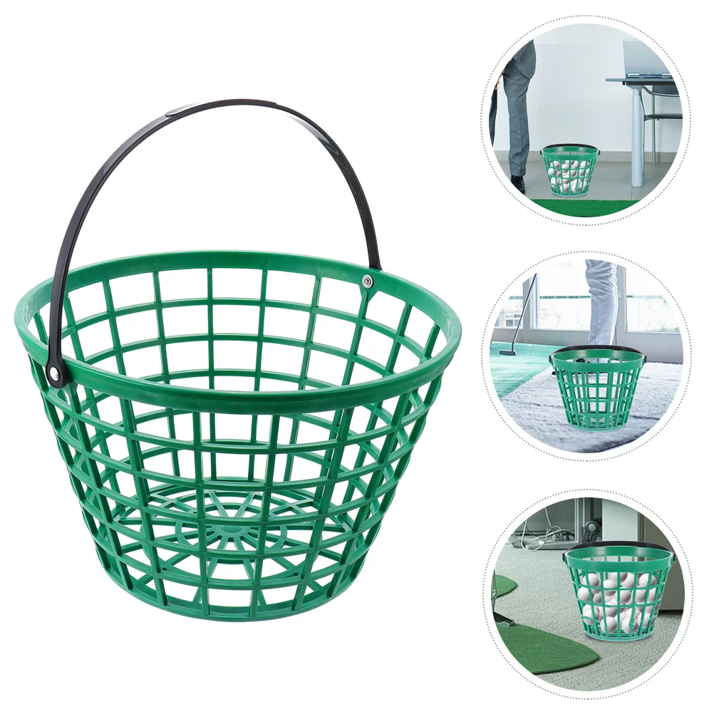 

Basket Golf Balls Container Indoor Plastic Golfball Containers Storage Green Baskets