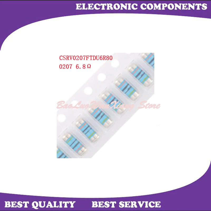 CSRV0207FTDU6R80, 0207, 6.8Ω ± 1%, 신규 및 오리지널 재고, 10 개/몫