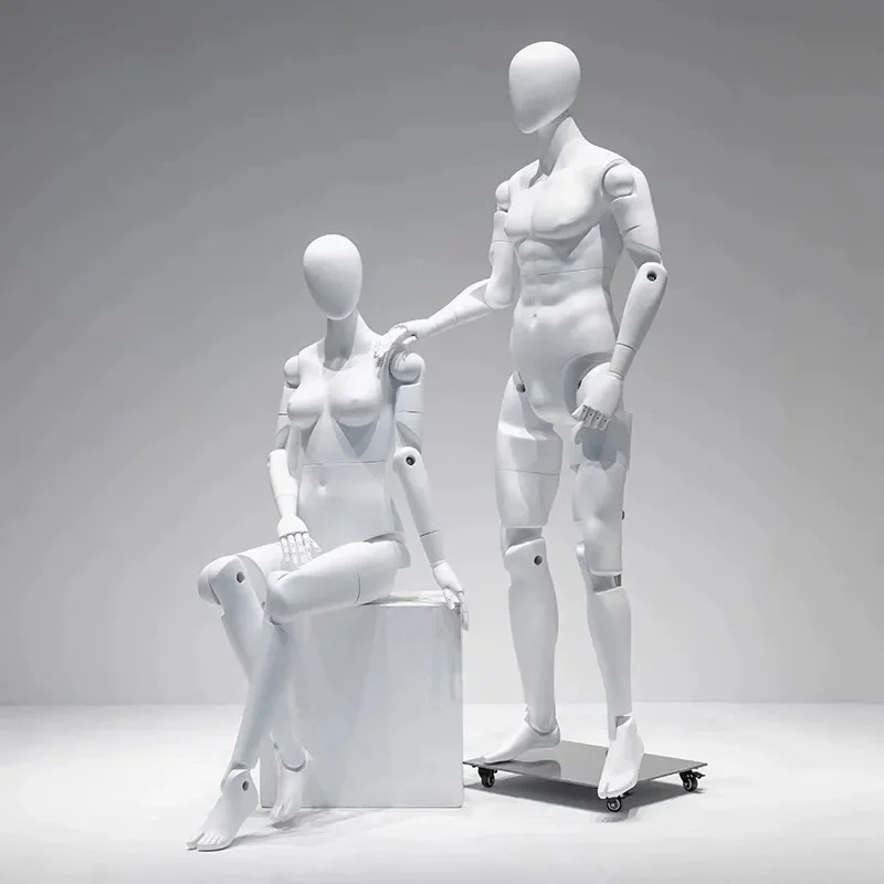 Full Body Movable Joint Robot Model Props Male Female Action Figure Display Stand Running Modeling Platform Doll