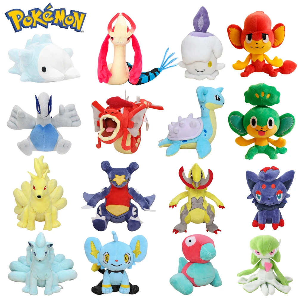 

Pokemon Milotic Gardevoir Plush Toy Ninetales Litwick Lugia Pansage Stuffed Doll Kawaii Bidoof Gyarados Great Birthday Present