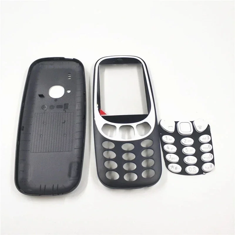 Custodia completa per Nokia 3310 (versione 2G) Custodia con cover posteriore per batteria con cornice frontale con tastiera inglese