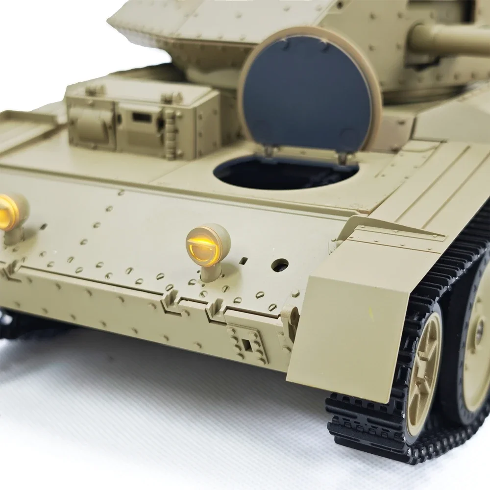 Coolbank 1/16 UK Crusader Mk.III RC Tank G2078 Remote Controlled Tracked Vehicle Turret 360 Degree Rotating Dual Flow Gearbox