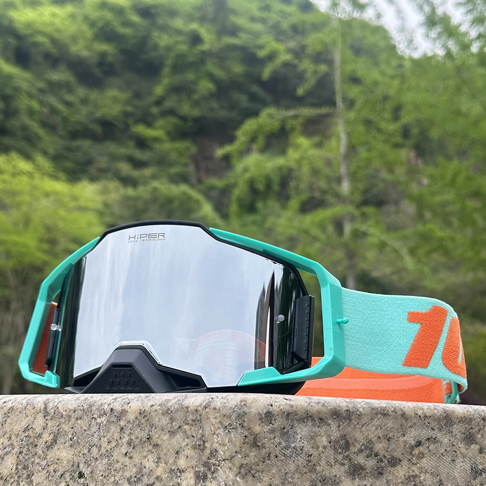Motorradbrille für Herren, Dirt-Bike-Fahrbrille, UV400-Schutzbrille, Motocross MX ATV Mountainbike-Radbrille