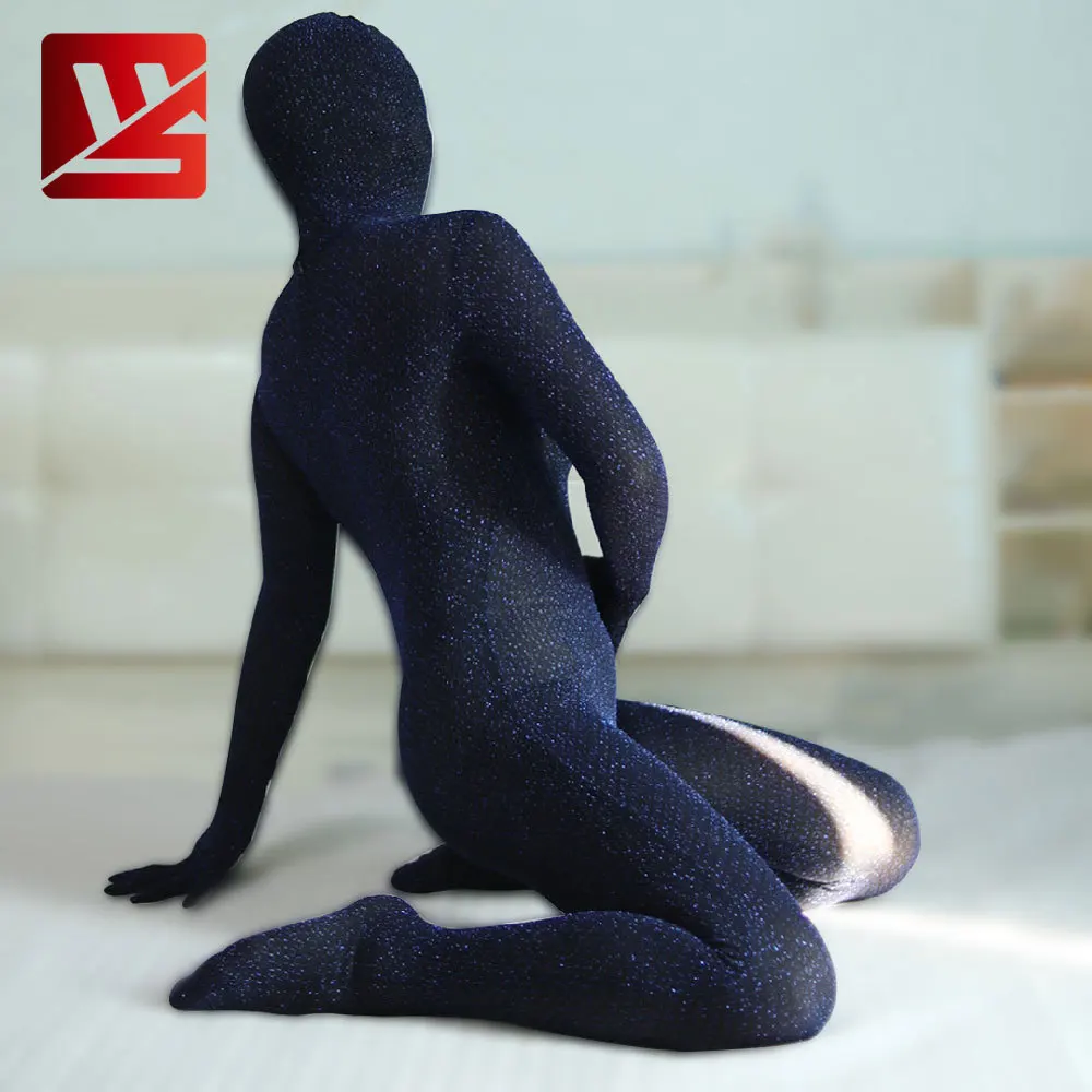 Rajstopy damskie Sexy jednoczęściowy kombinezon Finge Zipper otwarte krocza body przepuszczalność rajstopy Bodystocking Zentai Conjoined Leotard