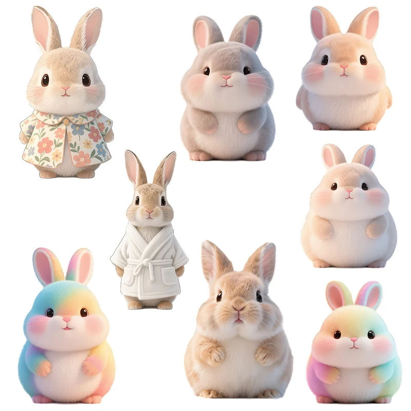 Three Ratels CD201 Funny rabbit cartoon animal wall stickers for children's bedroom decoration car decals