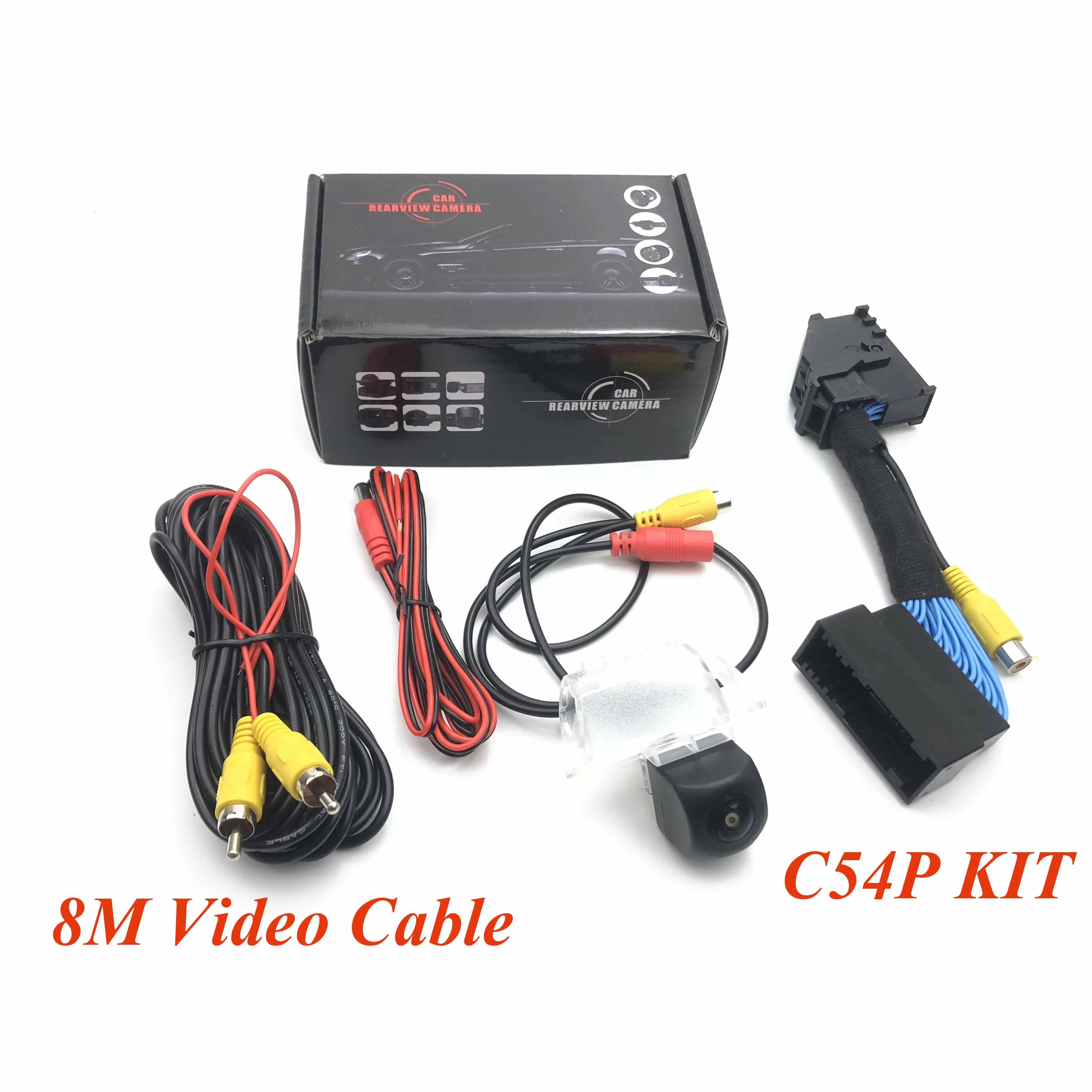 VKAUTO Achteruitrijcamera Voor Ford Custom Transit Mk8 Met Sync 3 2018 ~ Adapter Kabel Backup Parkeren Achteruitrijcamera kit CCD HD