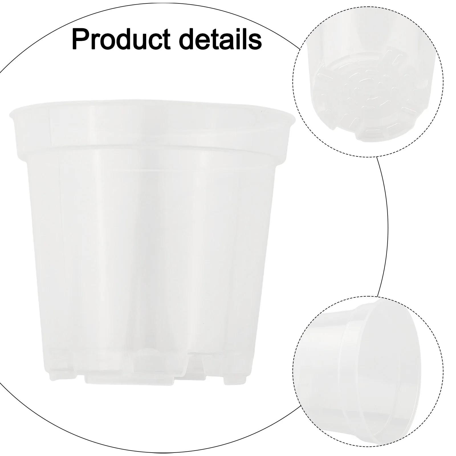 

Long-term Use Breathable Transplant Pots Efficient Drainage Root Growth Monitoring Transparent Design Home Gardening