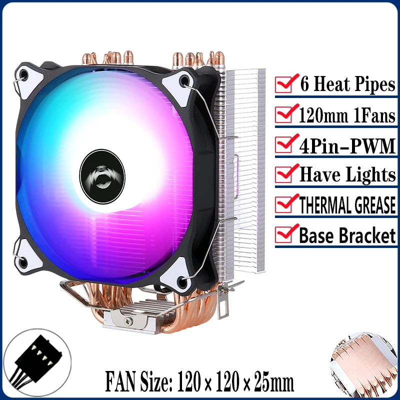 6Heat pipes 1Fan4pin