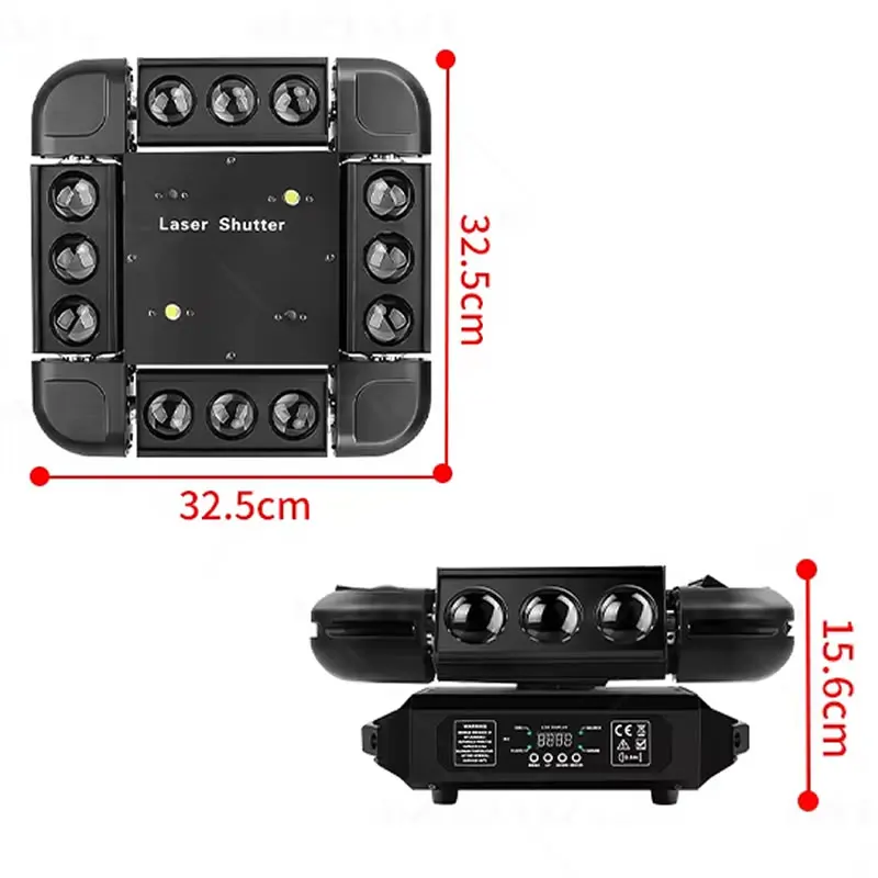 12X10W Rgbw Dmx Beam Verlichting Led Moving Head Effect Licht Voor Bar Dj Club Disco Bruiloft Podium Show