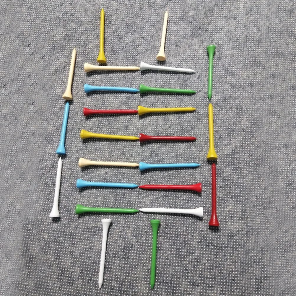 

100pcs Golf Wood Protective Tees For Outdoor 7Cm Green Durable Eco-Friendly Friction Reduction Simple Colorful Tees For Golf