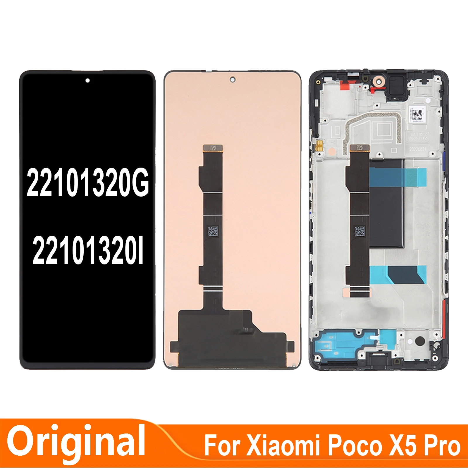 

For Poco X5 Pro 22101320G 22101320I LCD Display Touch Screen Digitizer Assembly Parts