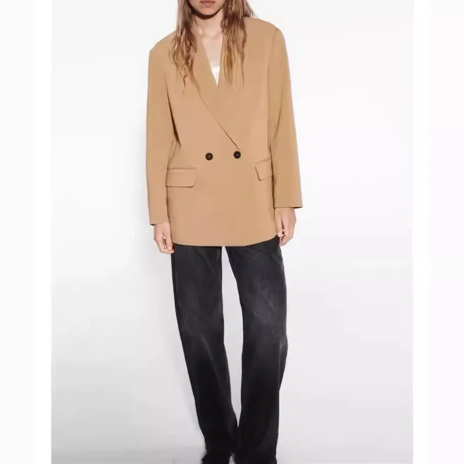 Veste de costume décontractée à deux boutons pour femme, ample et polyvalente, nouveau