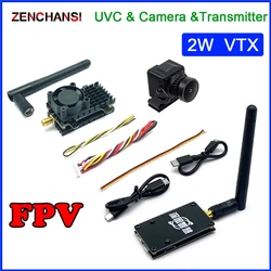 Ready to Use 5.8G 48CH 2000mW FPV VTX Transmitter & Skydroid FUAV UVC 150CH FPV Receiver & FPV 1200TVL Camera for RC Drone