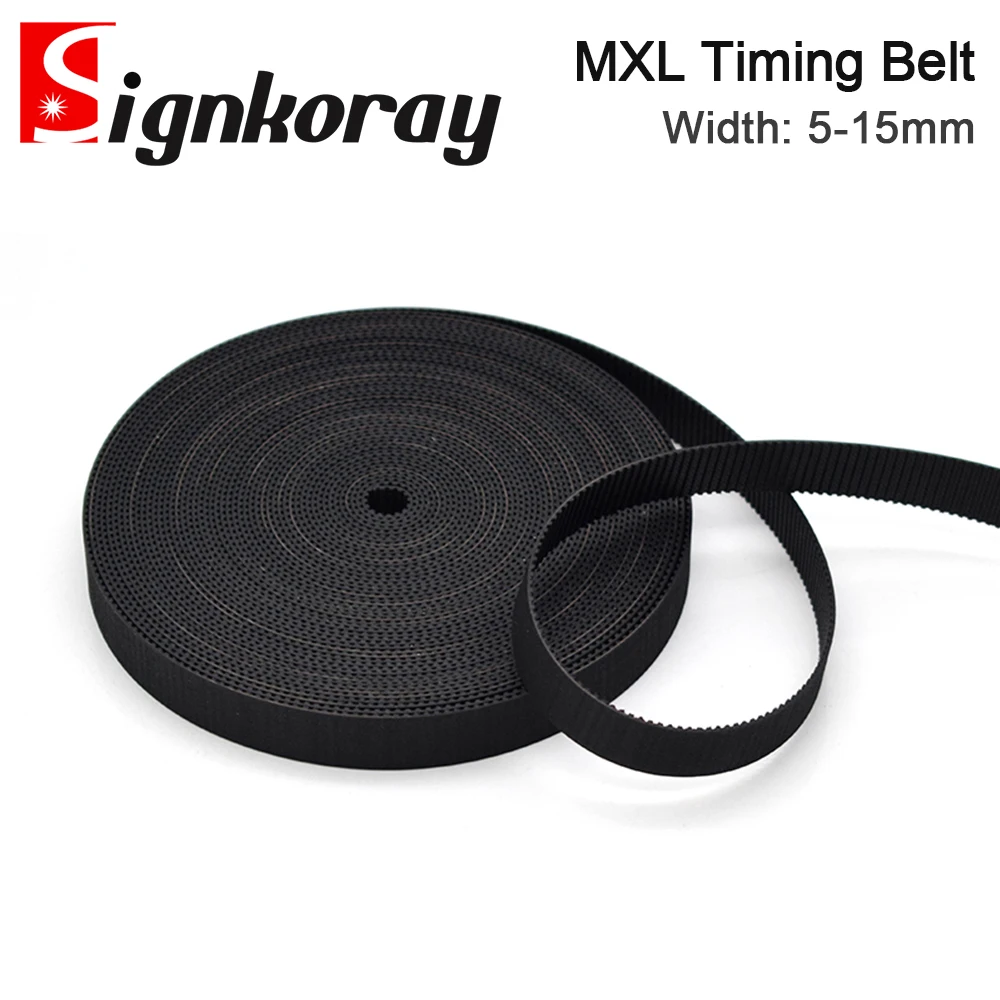 SignkoRay MXL cinghia dentata aperta larghezza 5mm 6mm 9mm 10mm 15mm cinghie in gomma di trasmissione per taglio incisione Laser CO2