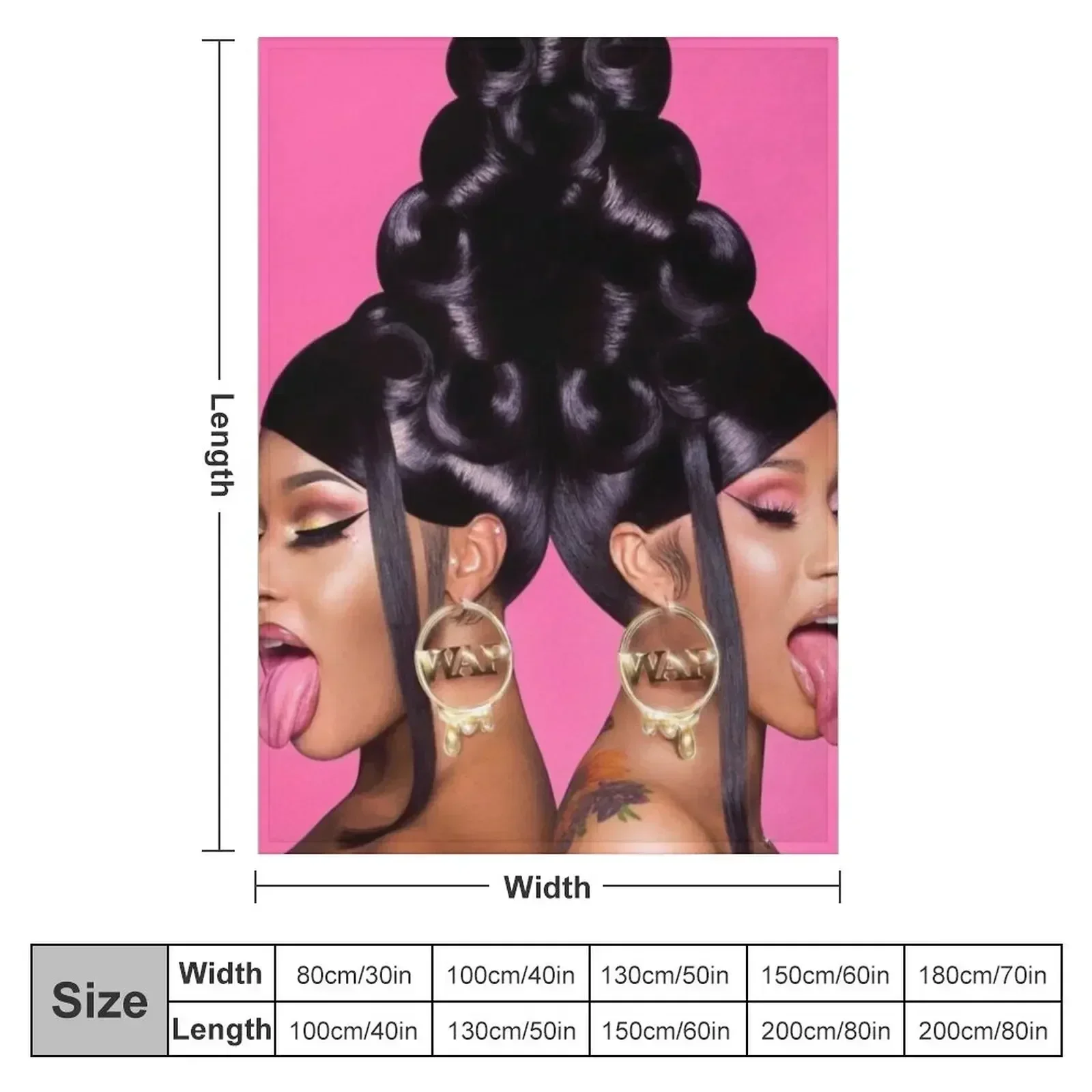 WAP Cardi B and Megan Thee Stallion Throw Blanket Luxury St wednesday for babies Plush Blankets