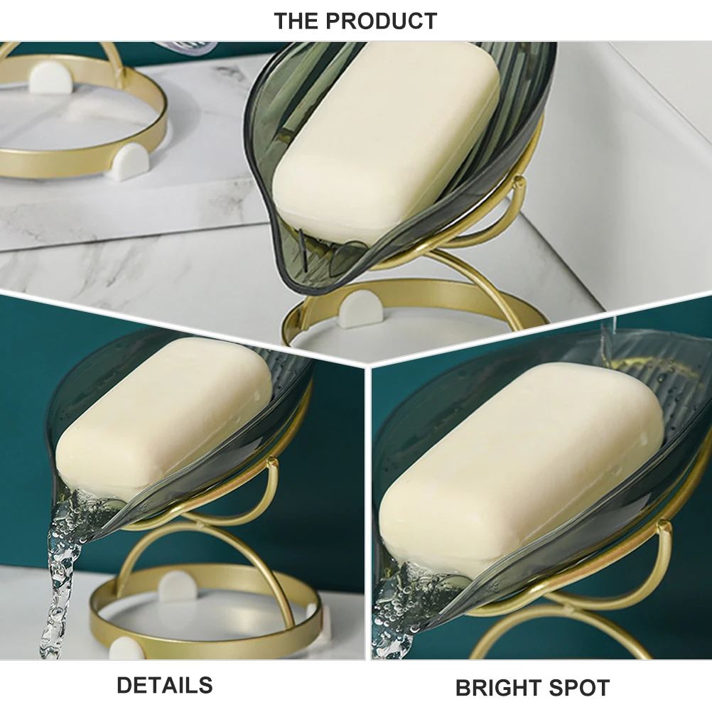

1 шт. стеллаж для хранения, нескользящий дренажный поддон, нержавеющая железная основа, креативные принадлежности для ванной комнаты, мыльница, подставка для мыла
