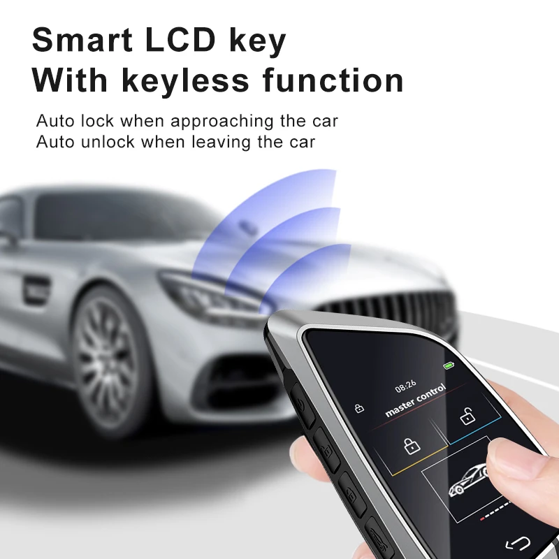 CF588 Universal Modified Smart Remote Car Key LCD Screen Display for BMW for Audi for Toyota for KIA Comfort Keyless Entry Car