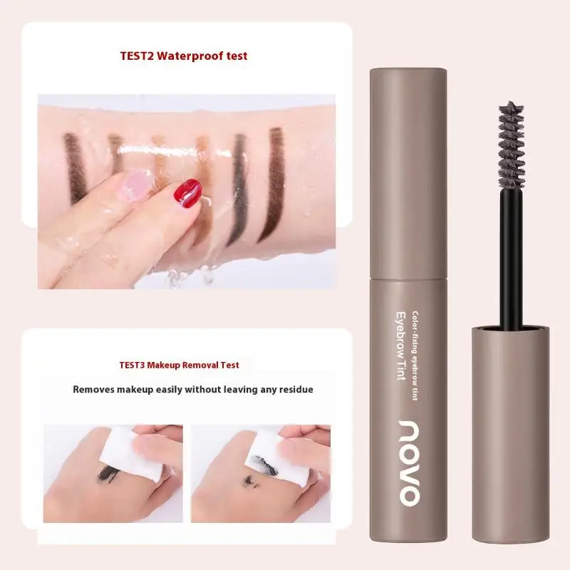 액체 염색 눈썹 크림 오래 지속되는 방수 천연 다크 브라운 아이 브로우 틴트 눈썹 강화제 4 색 마스카라 화장품