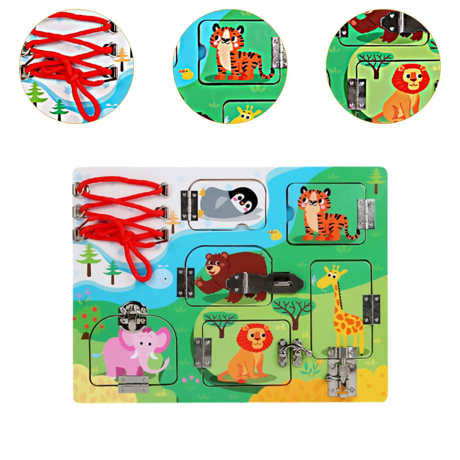 لعبة مونتيسوري التفاعلية المصنوعة من الخشب للأطفال، نشاط التعلم التعليمي