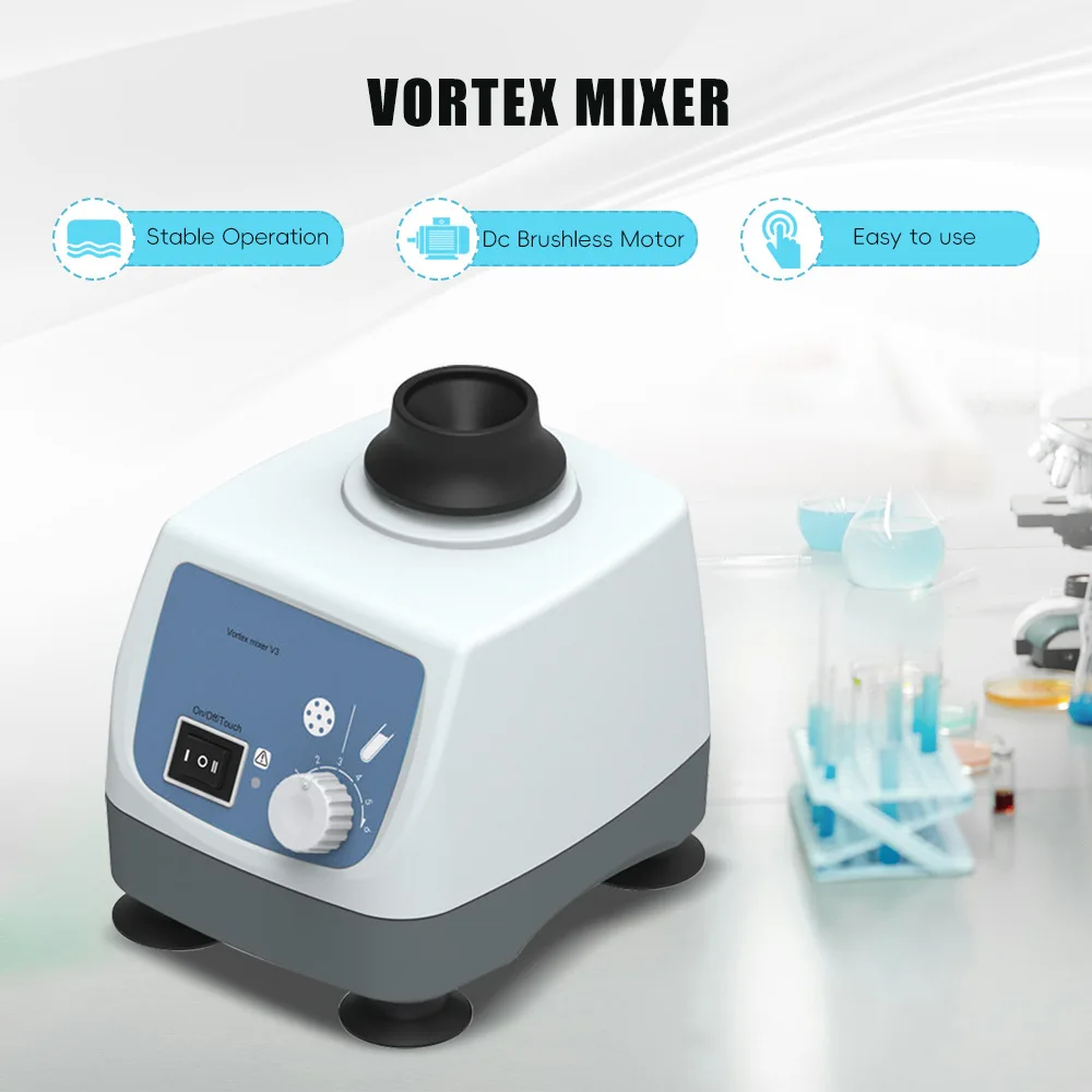Laboratoriumoscillator Wervelstroommixer Mixer V3 Stille miniatuur Bio Verstelbare snelheid Mini Pocket Precision