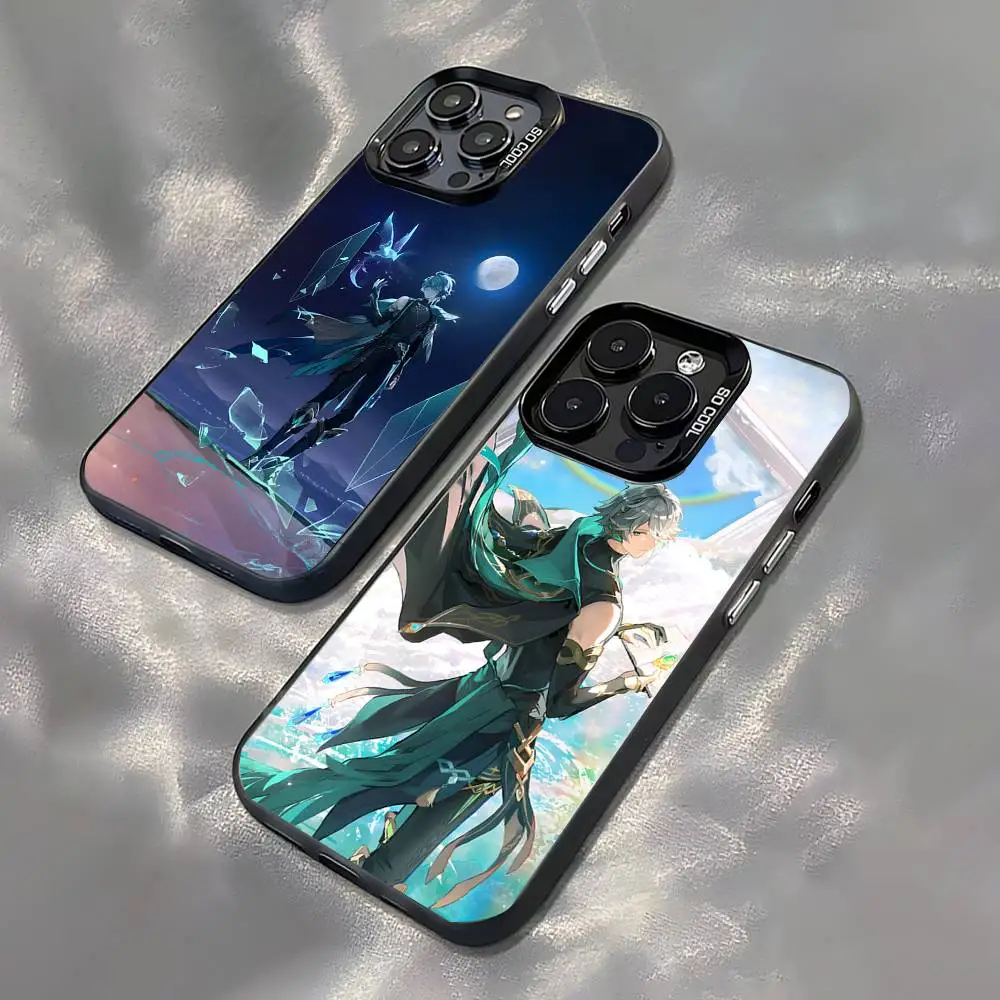 

Alhaitham Genshin Impact For iPhone 17,16,15,14,13,12,11,Mini,Pro,E,SE4,XS,MAX Black Shockproof Candy Matte Cover