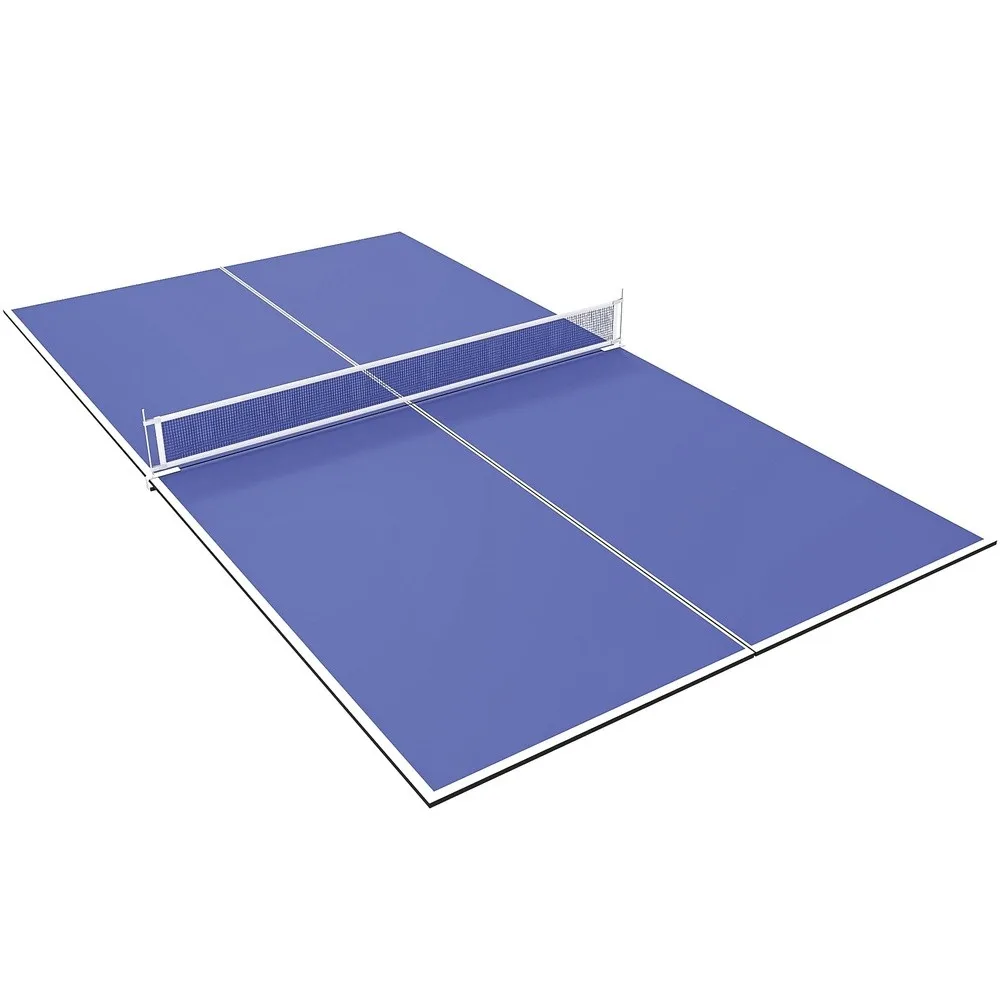 9 ft Folding Ping Pong Table Top Topper for Billiard Pool Tables Regulation Sized Foldable Table Tennis Conversion Top