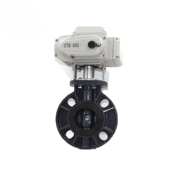 

Электрический поворотный затвор из ПВХ CTB 220В 12В 24В DN50 DN80 DN100, моторизованный поворотный затвор из ПВХ