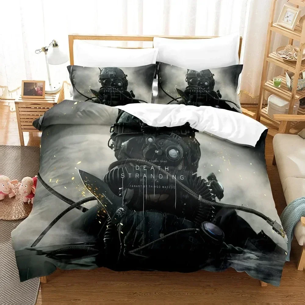 3D Print Death Stranded Bedding Set Duvet Cover Sheet Printed Bed Set Pillowcase Bed Full Queen King Size Comforter Bedroom