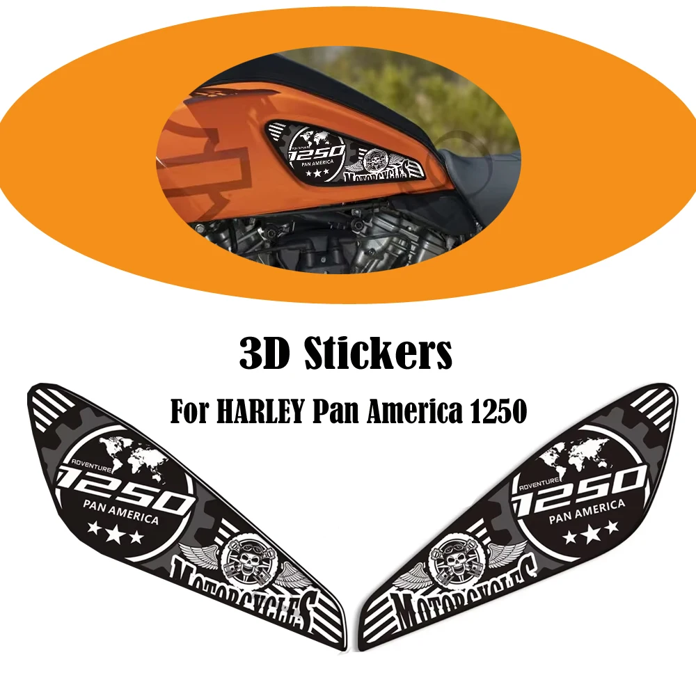 

Motorcycle Kit Stickers Decals Gas Fuel Oil Knee Tank Pad TankPad Protection For HARLEY Pan America 1250 2020 2021 2022 2023