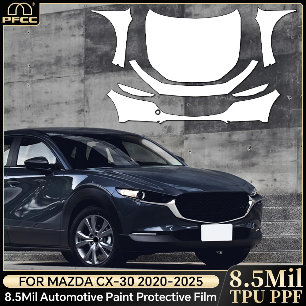

8.5Mil For Mazda CX-30 2020-2025 TPU Car Film Pre-Cut Paint Protection Film Full Vehicle PPF Kit Anti-scratch Protective PPF