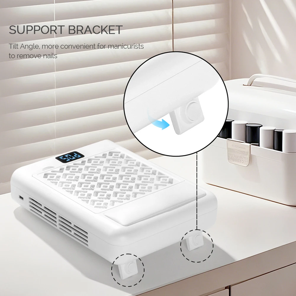 

Профессиональный пылесос для ногтей, бесщеточный турбо-пылесборник для ногтей, супер всасывающий вентилятор для экстрактора маникюра с фильтрами