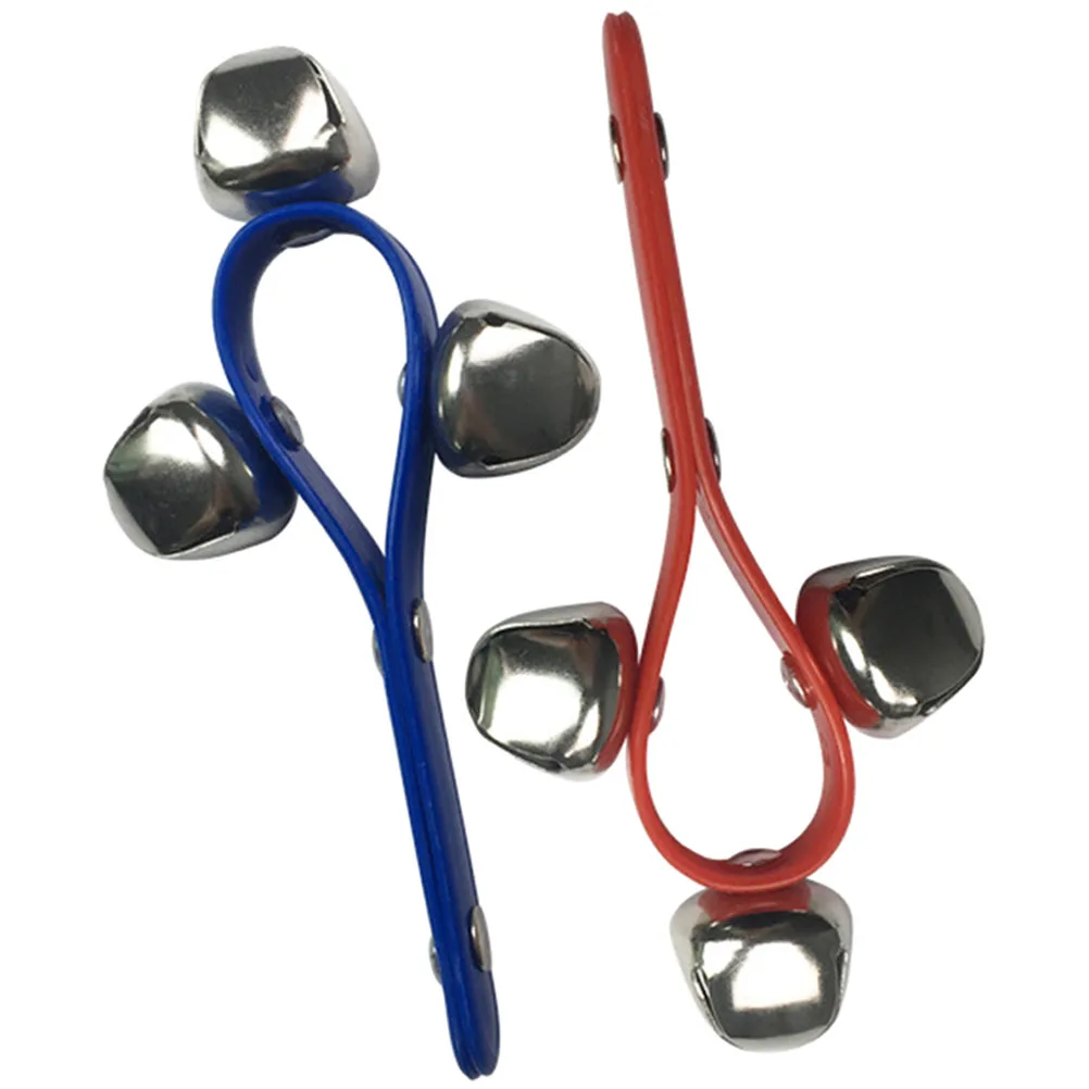 

2pcs Tambourine Hand Bell Party Percussion Music Shaking Instrument Premium Durable Material Educational Plaything Creative