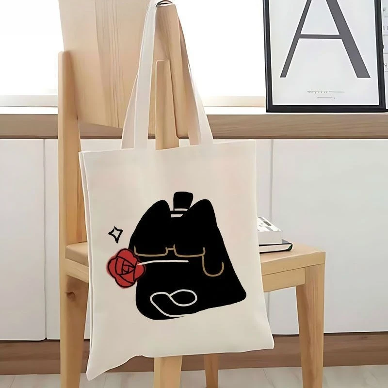 신비의 제왕 애니메이션 주변 캔버스 가방, 클라인 고양이, 학생 대용량 핸드백, 숄더백