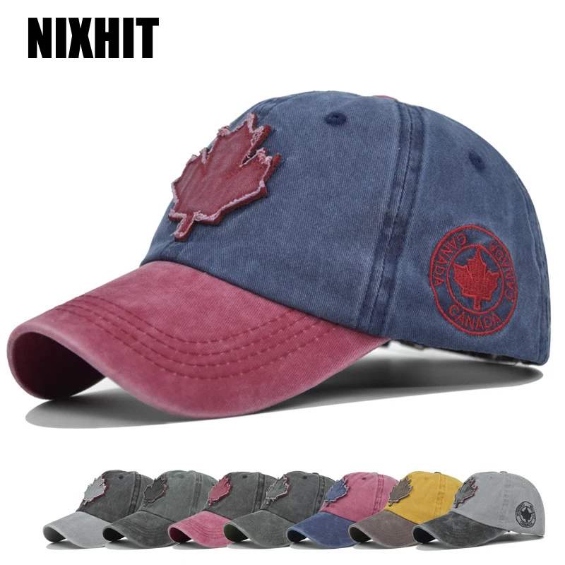 

NIXHIT Embroidery CANADA Retro Visor Cap For Men Women Baseball Caps Cotton Soft Top Trucker Sports Climbing Hiking Dad Hat A366