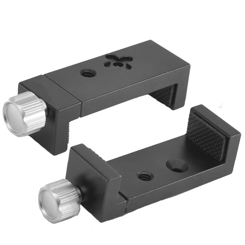 Aluminum Alloy Universal Phone Clamp Holder Tripod Selfie Stick Mount Fixing Screw Accessory Live Stream Video Photography