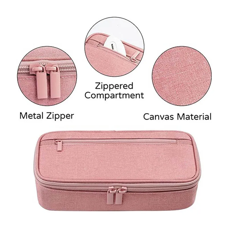 حقيبة أقلام رصاص بسعة كبيرة ، حقيبة محمولة للطلاب ، صندوق كوري متعدد الوظائف من أكسفورد ، أدوات مكتبية مدرسية #5