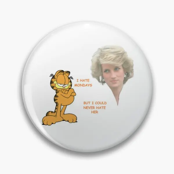 الأميرة ديانا هي ملكي لينة زر دبوس لطيف الملابس الكرتون قبعة شارة بروش أنيق مجوهرات طوق عاشق ديكور الإبداعية